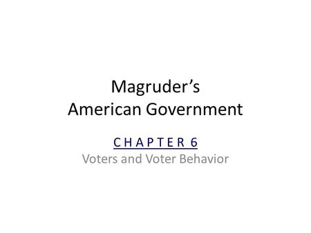 Magruder’s American Government