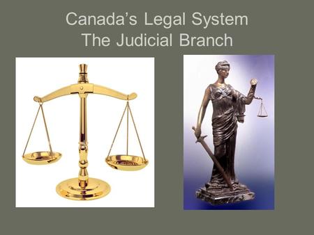 Canada’s Legal System The Judicial Branch. Who is in the Judiciary Branch? Executive and Legislative branches = _________________ Police = _________________.