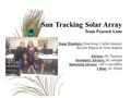 Sun Tracking Solar Array Team Peacock Lane Team Members: Elise King, Caitlin Greeney, Beverly Raposa & Julius Raposa Advisor: Dr. Yamayee Secondary Advisor: