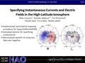 Specifying Instantaneous Currents and Electric Fields in the High-Latitude Ionosphere FESD-ECCWES Meeting, 21 July 20141/15 Ellen Cousins 1, Tomoko Matsuo.