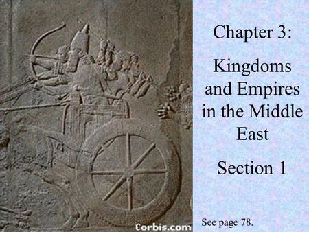 Chapter 3: Kingdoms and Empires in the Middle East Section 1 See page 78.