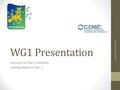 WG1 Presentation Summary of Year 1 Activities Looking ahead to Year 2 Lisbon, 26-28 March 2013.