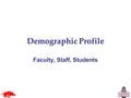 Demographic Profile Faculty, Staff, Students. UA Faculty & Staff Demographics.