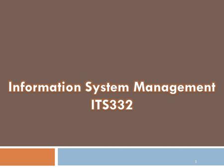 1. Course Information 2 Course Description 3  Synopsis:  These subjects expose the students to the general introduction of software engineering and.