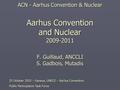 ACN - Aarhus Convention & Nuclear Aarhus Convention and Nuclear 2009-2011 F. Guillaud, ANCCLI S. Gadbois, Mutadis 25 October 2010 – Geneva, UNECE – Aarhus.