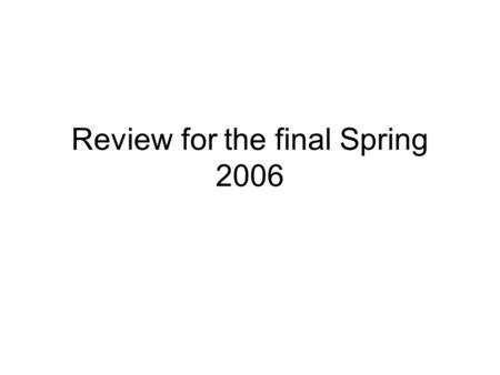 Review for the final Spring 2006. Iron law of public policy “For some businesses, profits increase when government acts; for others, profits falls…[E]very.