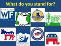 What do you stand for?. Greater personal freedom Greater economic freedom.