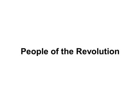 People of the Revolution. Introduction… Hi! I’m Miss Holly. Welcome to Level 5 Social Studies! Today you will learn about Crispus Attucks, John Adams,