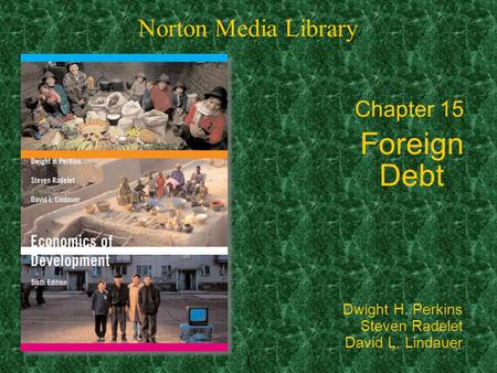 1 Chapter 15 Foreign Debt Norton Media Library Dwight H. Perkins Steven Radelet David L. Lindauer.