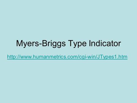 Myers-Briggs Type Indicator