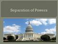  The Founding Fathers wanted to form a government that did not allow one person to control the country.  Think about how England was treating the colonist…