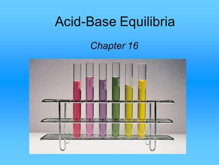 Acid-Base Equilibria Chapter 16. The __________________is the shift in equilibrium caused by the addition of a compound having an __________in common.