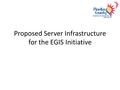 Proposed Server Infrastructure for the EGIS Initiative.