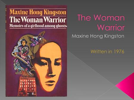 Born in Stockton, CA in1940 to Chinese-American immigrant parents… She writes about the experiences of 5 Chinese Immigrant women living in the United.