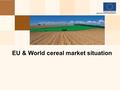 EU & World cereal market situation. Advisory Committee, Brussels, 12/12/2008 2 Euro/dollar exchange rate.