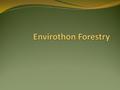 The Educational Forests are Open Mid March through Mid November Tuesday through Sunday.