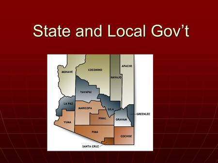 State and Local Gov’t. State Constitutions 1. Basic Principles 1. Basic Principles Popular Sovereignty and Limited Gov’t Popular Sovereignty and Limited.