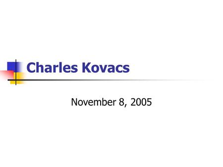 Charles Kovacs November 8, 2005. REASONS FOR INVESTING ABROAD Markets Costs Resources Profits Flight from home base Emotional attachments.