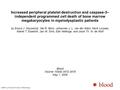 Increased peripheral platelet destruction and caspase-3– independent programmed cell death of bone marrow megakaryocytes in myelodysplastic patients by.