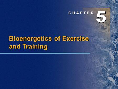 5 5 C H A P T E R Bioenergetics of Exercise and Training.