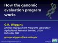 G.R. Wiggans Animal Improvement Programs Laboratory Agricultural Research Service, USDA Beltsville, MD 2009 G.R. WiggansGenomics: