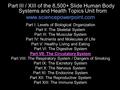 Part III / XIII of the 8,500+ Slide Human Body Systems and Health Topics Unit from www.sciencepowerpoint.com Part I: Levels of Biological Organization.