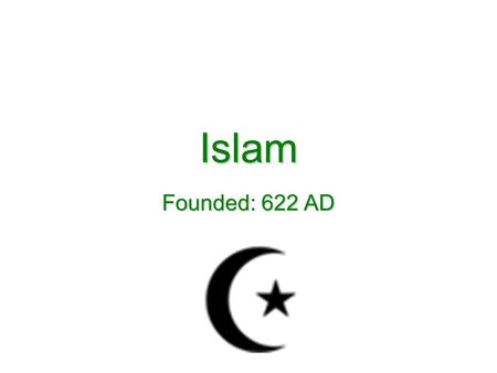 Islam Founded: 622 AD. Islam’s Key Beliefs Belief in heaven, hell, and afterlifeBelief in heaven, hell, and afterlife 5 Pillars:5 Pillars:5 Pillars5 Pillars.