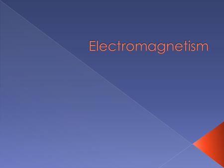  In 1820 Danish science Hans Christian Oersted accidentally discovered that electric current produces a magnetic field.  He set up compasses around.