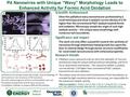 Scientific Achievement Ultra-thin palladium wavy nanowires are synthesized by a novel technique and show a catalytic current density of 2.5X higher than.