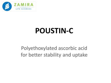 Polyethoxylated ascorbic acid for better stability and uptake