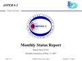 ASPERA-3 June 25, 01 Monthly Status Report ASPERA Monthly Status ReportMonthly 6_25/ Page 1 Monthly Status Report Report due 6/25/01 Schedule statused.