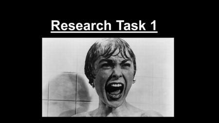 Research Task 1. Genre Genre – The word genre comes from the French meaning ‘type’ or ‘class’. Media genres could be grouped within a category like ‘horror’