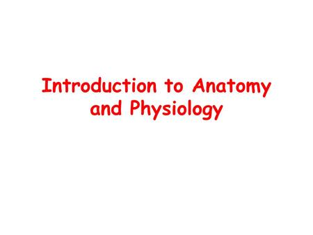 Introduction to Anatomy and Physiology. The study of the human body probably began in ancient times as man was concerned about injuries and illnesses.