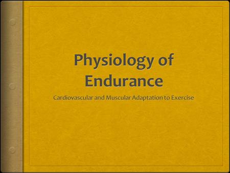 Endurance Ability to work over time More work in equal time More time doing equal work How can these variations be measured between individuals?