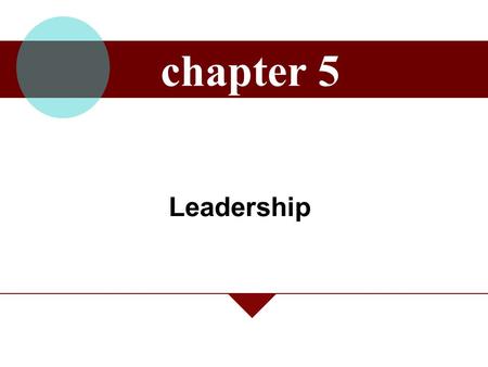 Leadership McGraw-Hill/Irwin Contemporary Management, 5/e Copyright © 2008 The McGraw-Hill Companies, Inc. All rights reserved. chapter 5.