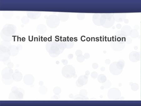 The United States Constitution. Strengths of Articles Allowed states to remain separate to make their own laws Allowed for creation of an Army under one.