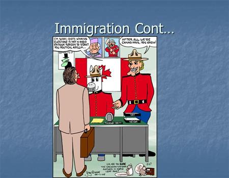 Immigration Cont…. How does immigration involve the collective rights of Aboriginal peoples? Aboriginal peoples are partners in Canada. They have collective.