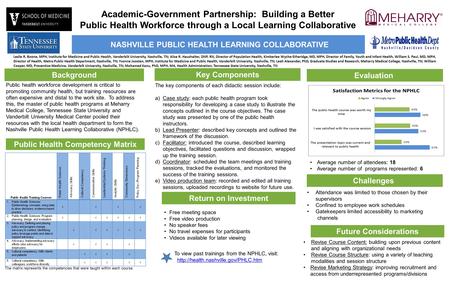 Public health workforce development is critical to promoting community health, but training resources are often expensive and distal to the work site.