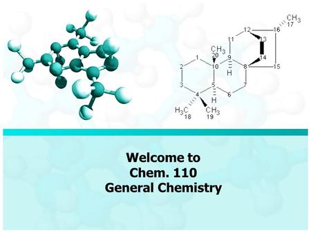 Welcome to Chem. 110 General Chemistry. Dr. Salem Bawaked Professor assistant of Physical Chemistry Where you can find me? Factuality of science – Fourth.