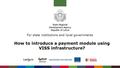 For state institutions and local governments How to introduce a payment module using VISS infrastructure?