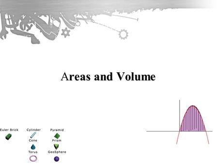 Reas and Volume Areas and Volume. 2 Unit 4:Mathematics Aims Introduce standard formulae to solve surface areas and volumes of regular solids. Objectives.