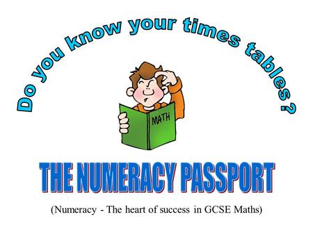 (Numeracy - The heart of success in GCSE Maths). Hinchingbrooke School Numeracy Passport The Passport is a way of recording your progress in basic Numeracy.