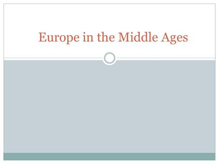 Europe in the Middle Ages. FALL OF ROMAN EMPIRE GERMANIC SUCCESSORS THE FRANKS EXTERNAL INVASIONS Quest for Political Order Emperor Charlemagne.