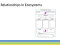 Relationships in Ecosystems. Competition A contest between organisms for resources such as food, shelter, water, space, etc. Competition limits population.