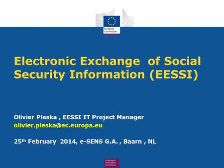 Electronic Exchange of Social Security Information (EESSI)