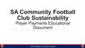 SA Community Football Club Sustainability Player Payments Educational Document PLAYER PAYMENTS EDUCATION DOCUMENT 1.