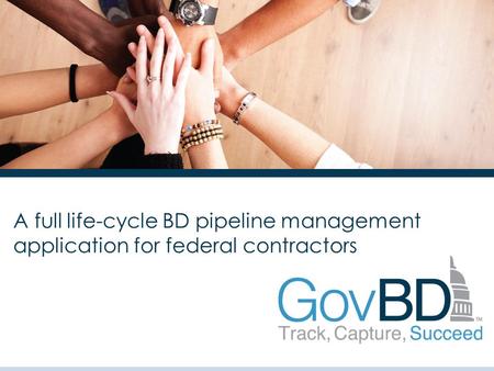 A full life-cycle BD pipeline management application for federal contractors.