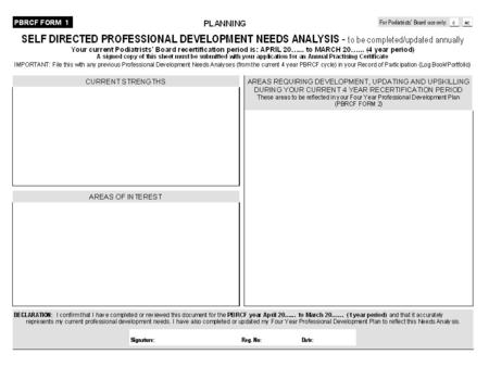 PBRCF EXAMPLE RECORD OF PARTICIPATION (Log book)