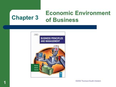 Chapter 3 Economic Environment of Business