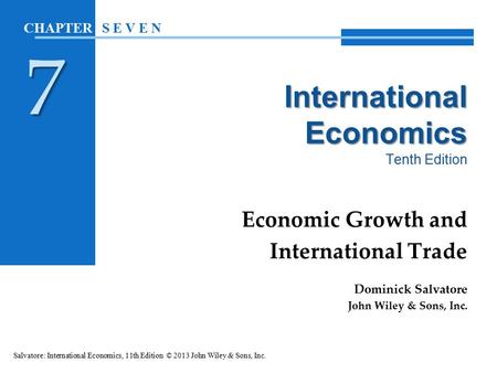 International Economics Tenth Edition